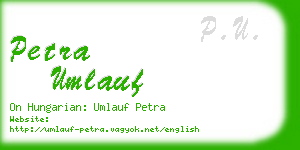 petra umlauf business card